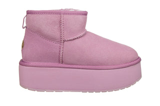 Śniegowce Emu Stinger Micro Flatform Mauve Mist 119198, Fioletowy, Skóra naturalna