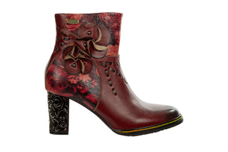 Botki Laura Vita Ledao 43 Wine 202090, Czerwony, Skóra naturalna