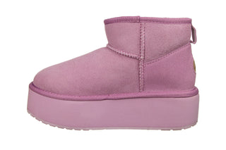 Śniegowce Emu Stinger Micro Flatform Mauve Mist 119198, Fioletowy, Skóra naturalna
