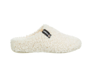 Pantofle Verbenas York Curly Crudo 212003, Beżowy, Materiał