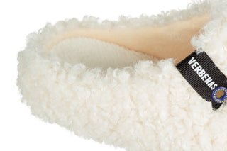 Pantofle Verbenas York Curly Crudo 212003, Beżowy, Materiał