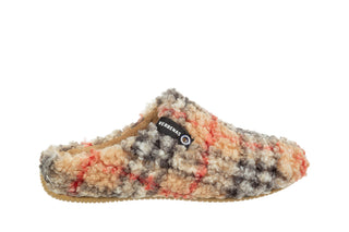 Pantofle Verbenas York Plaid Borrego Beig 212011, Wielokolorowe, Materiał