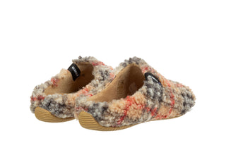 Pantofle Verbenas York Plaid Borrego Beig 212011, Wielokolorowe, Materiał