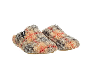 Pantofle Verbenas York Plaid Borrego Beig 212011, Wielokolorowe, Materiał