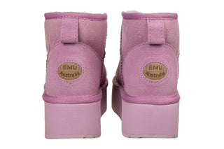 Śniegowce Emu Stinger Micro Flatform Mauve Mist 119198, Fioletowy, Skóra naturalna