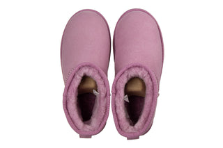 Śniegowce Emu Stinger Micro Flatform Mauve Mist 119198, Fioletowy, Skóra naturalna