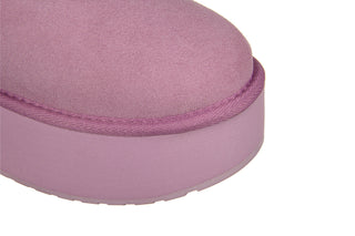 Śniegowce Emu Stinger Micro Flatform Mauve Mist 119198, Fioletowy, Skóra naturalna