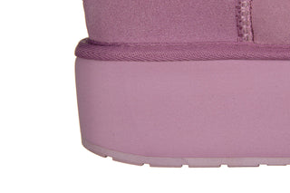 Śniegowce Emu Stinger Micro Flatform Mauve Mist 119198, Fioletowy, Skóra naturalna