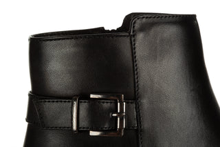 Botki Bayla-161 077 50415 Black 161741, Czarny, Skóra naturalna