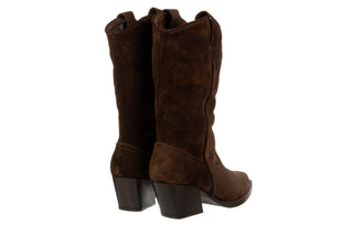 Botki Bayla-112 0815-1070 452 Brown Suede 112084, Brązowy, Skóra naturalna