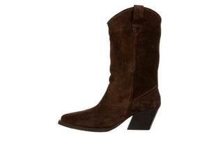 Botki Bayla-112 0815-1070 452 Brown Suede 112084, Brązowy, Skóra naturalna