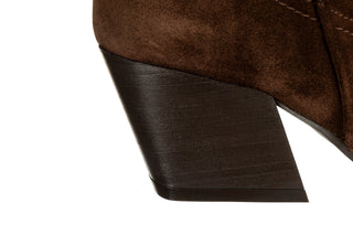 Botki Bayla-112 0815-1070 452 Brown Suede 112084, Brązowy, Skóra naturalna