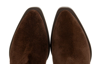 Botki Bayla-112 0815-1070 452 Brown Suede 112084, Brązowy, Skóra naturalna