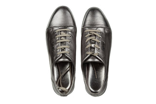 Półbuty Calvin Klein Hamilton Metallic Nappa Soft Steel, Srebrny, Skóra naturalna