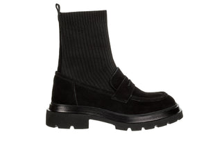 Botki Bayla-112 0775-1112 Black Suede 112083, Czarny, Skóra naturalna