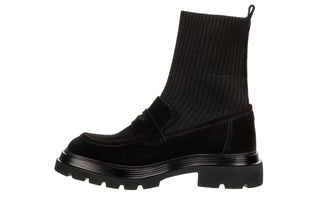 Botki Bayla-112 0775-1112 Black Suede 112083, Czarny, Skóra naturalna