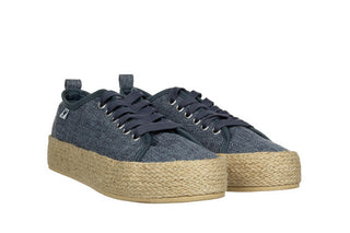 Półbuty Walk In Pitas Ada Linen Marino 003290, Granatowy, Materiał