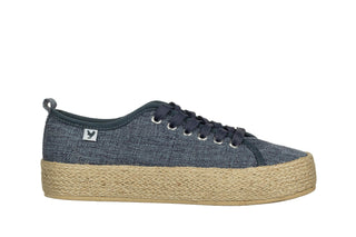 Półbuty Walk In Pitas Ada Linen Marino 003290, Granatowy, Materiał
