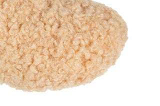 Pantofle Verbenas York Curly Sand 212004, Beżowy, Materiał
