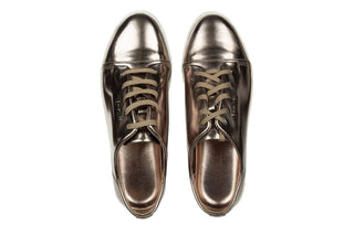 Półbuty Calvin Klein Hamilton Brass 098038, Złoty, Skóra naturalna