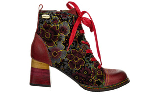 Trzewiki Laura Vita Rejineo 78 Grenat 202102, Czerwony, Skóra naturalna