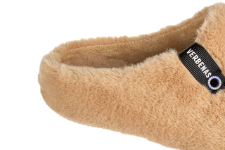 Pantofle Verbenas York Groseto Camel 212009, Beżowy, Materiał