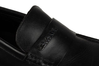 Półbuty Calvin Klein Saint Shiny Vacchetta Black, Czarny, Skóra naturalna