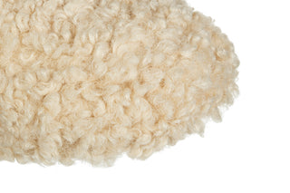 Pantofle Verbenas Yuk Curly Beig 212012, Beżowy, Materiał