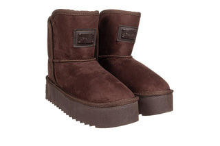 Śniegowce D Franklin Nordic V2 Basic Low Chocolate 206010, Brązowy, Materiał
