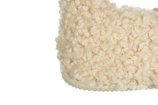 Pantofle Verbenas Yuk Curly Beig 212012, Beżowy, Materiał