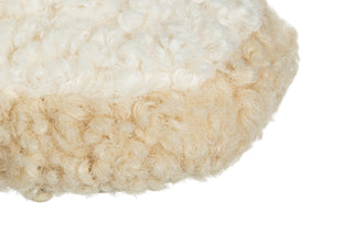 Pantofle Verbenas Yecla Curly Crudo Beig 212001, Beżowy, Materiał