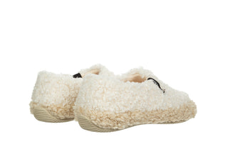 Pantofle Verbenas Yecla Curly Crudo Beig 212001, Beżowy, Materiał