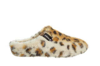 Pantofle Verbenas York Fur Leo Caramelo 212008, Beżowy, Materiał