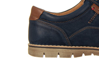 Półbuty Bayla-081 761 Juma Blue AX 22 081103, Granatowy, Skóra naturalna