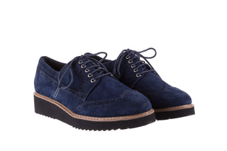 Półbuty Bayla-018 1661-X32 Navy, Granat, Skóra naturalna