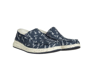 Półbuty Walk In Pitas Bones Marino Blanco 003301, Granatowy, Materiał