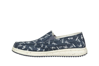 Półbuty Walk In Pitas Bones Marino Blanco 003301, Granatowy, Materiał