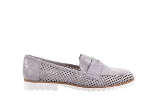 Mokasyny Bayla-018 1133-X87 Lt. Grey 018509, Szary, Skóra naturalna