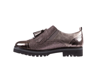 Półbuty Bayla-018 1922-X20 Pewter, Srebrny, Skóra naturalna