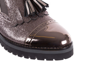 Półbuty Bayla-018 1922-X20 Pewter, Srebrny, Skóra naturalna