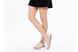 Półbuty Bayla-018 1822-X1 Nude 018532, Beż, Skóra naturalna