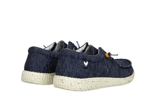 Półbuty Walk In Pitas Wp150 Wallabi Knitted Periscope 003318, Granatowy, Materiał