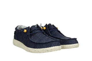 Półbuty Walk In Pitas Wp150 Wallabi Knitted Periscope 003318, Granatowy, Materiał