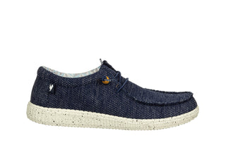 Półbuty Walk In Pitas Wp150 Wallabi Knitted Periscope 003318, Granatowy, Materiał