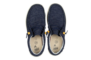 Półbuty Walk In Pitas Wp150 Wallabi Knitted Periscope 003318, Granatowy, Materiał