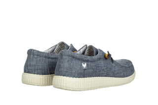 Półbuty Walk In Pitas Wp150 Wallabi Linen Azul 003319, Niebieski, Materiał