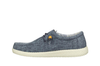 Półbuty Walk In Pitas Wp150 Wallabi Linen Azul 003319, Niebieski, Materiał
