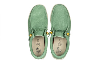Półbuty Walk In Pitas Wp150 Wallabi Washed Verde Menta 003322, Zielony, Materiał