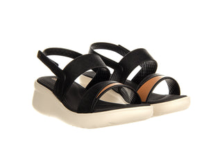 Sandały Azaleia Cris Soft Light Sand Black 198006, Czarny, Tworzywo