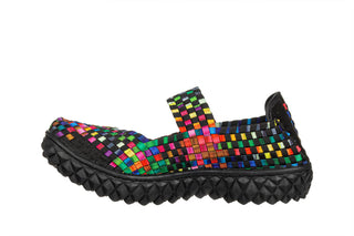 Półbuty Rock Over Tutti Frutti Blk 032979, Wielokolorowy, Materiał